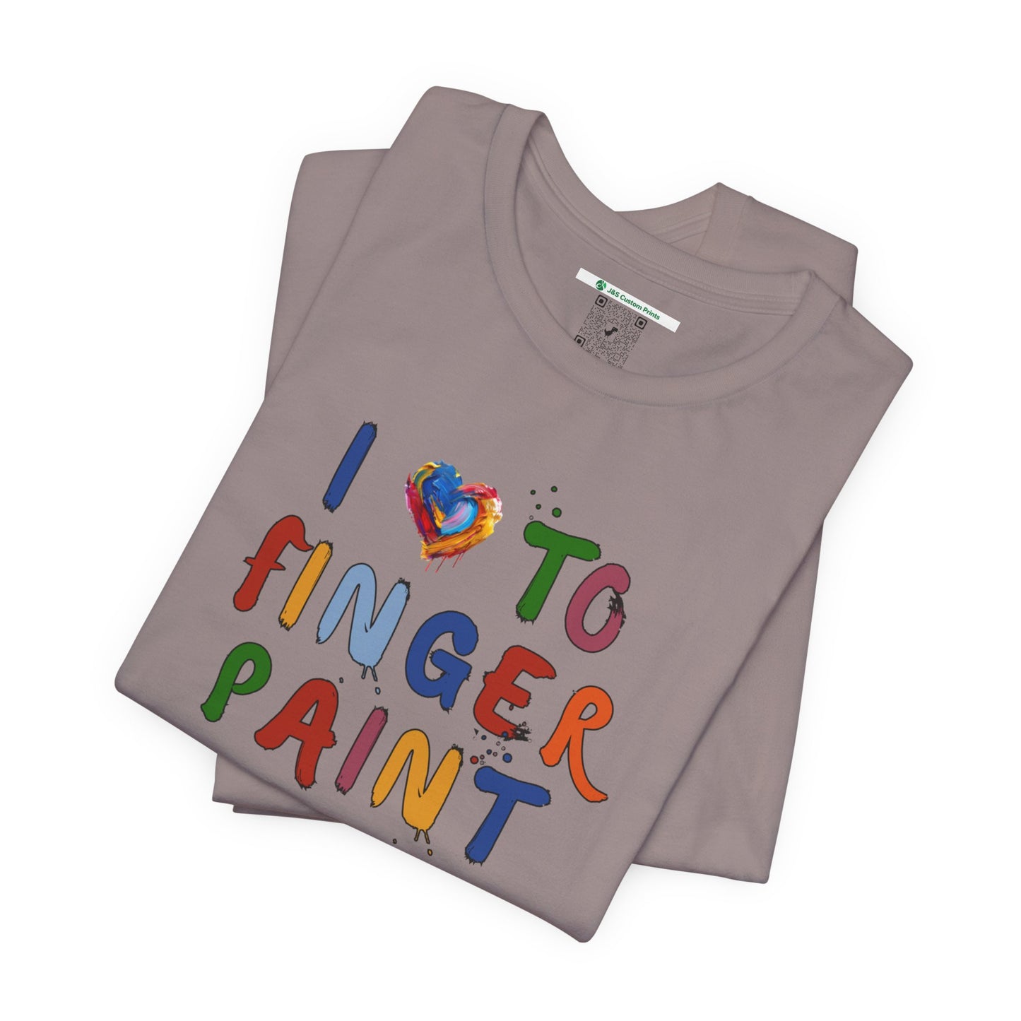 Matching Couple's Set -- I Love to Fingerpaint (Adult Unisex Tee)