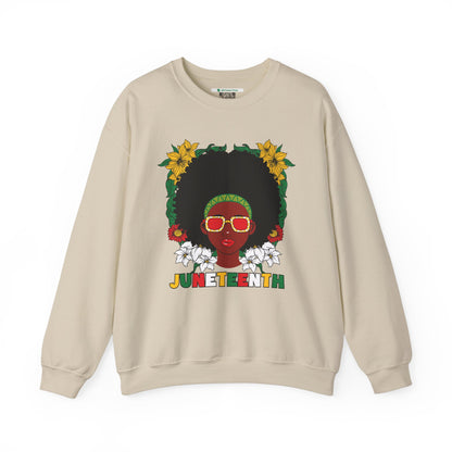 Juneteenth -- Afrocentric Design (Adult Unisex Crewneck Sweatshirt)
