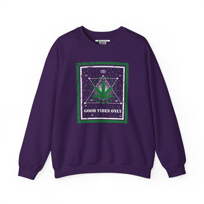 Cannabis -- Good Vibes Only (Adult Unisex Crewneck Sweatshirt)