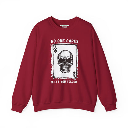 No One Cares What You Folded (Adult Unisex Crewneck Sweatshirt)