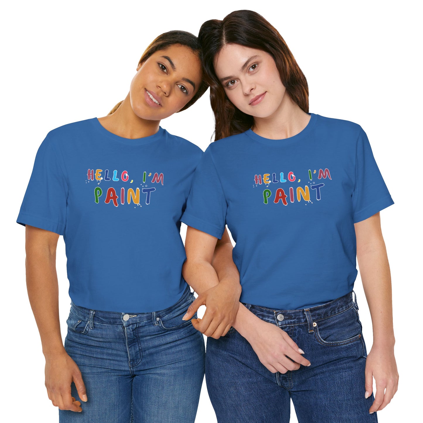 Matching Couple's Set -- Hello, I'm Paint (Adult Unisex Tee)