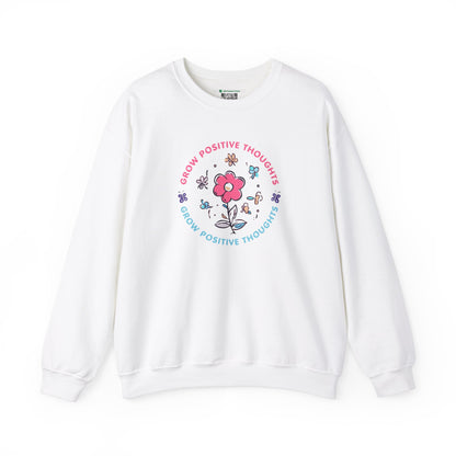 Grow Positive Thoughts Crewneck Sweatshirt - Unisex Heavy Blend