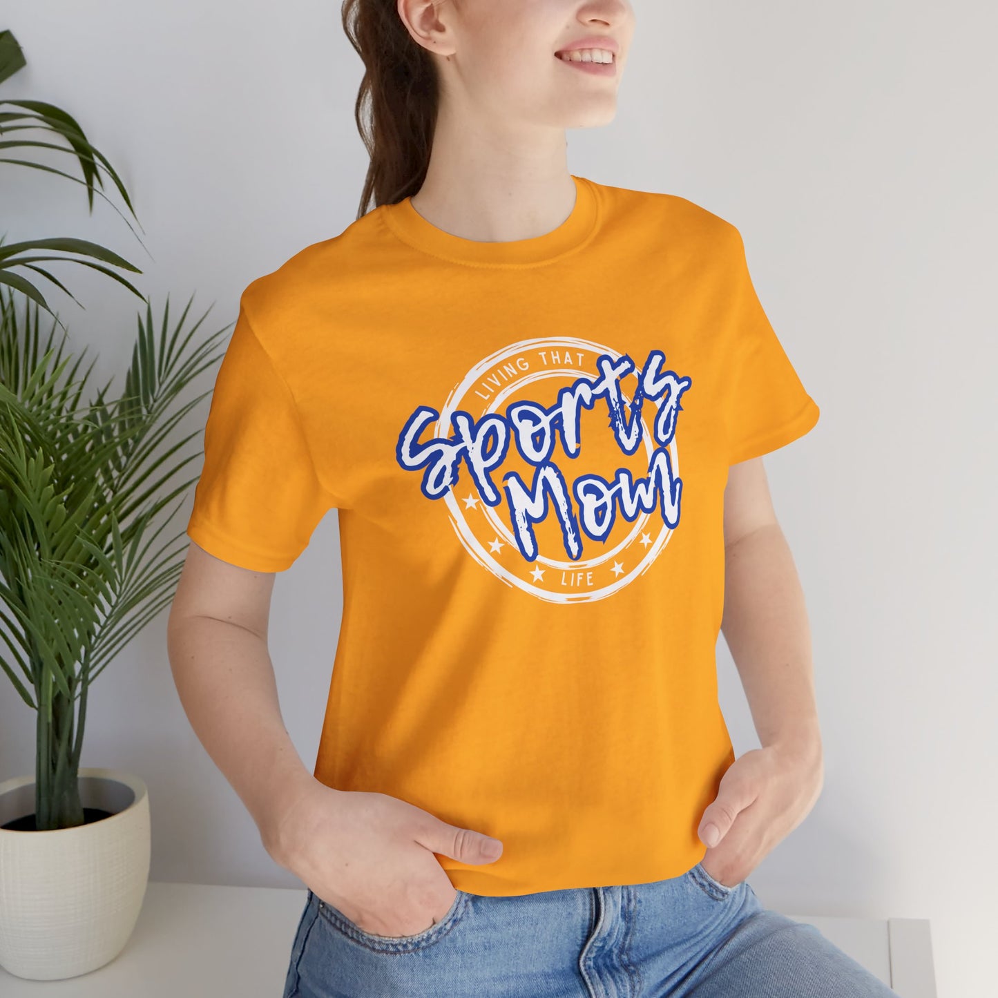 Sports Mom -- Blue Font (Adult Unisex Tee)
