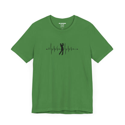 Golf Heartbeat (Adult Unisex Tee)