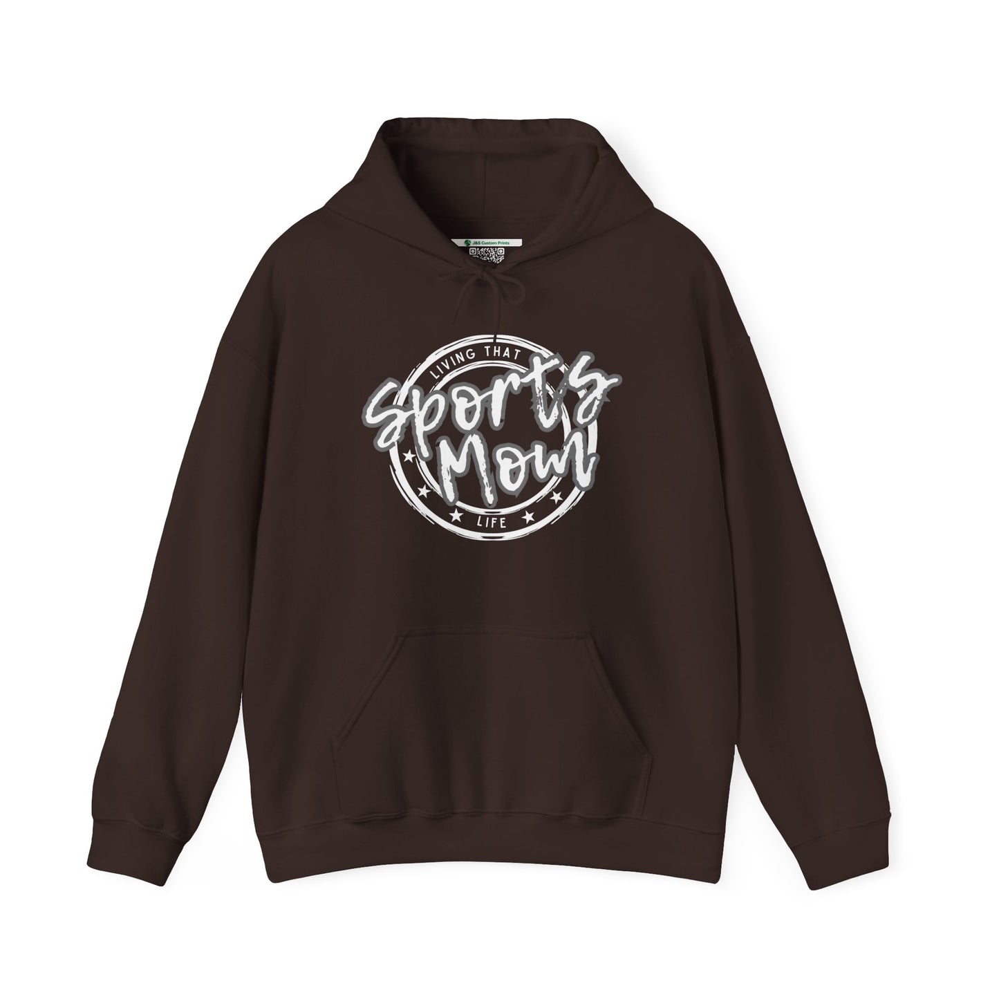 Sports Mom -- Gray Font (Adult Unisex Hooded Sweatshirt)