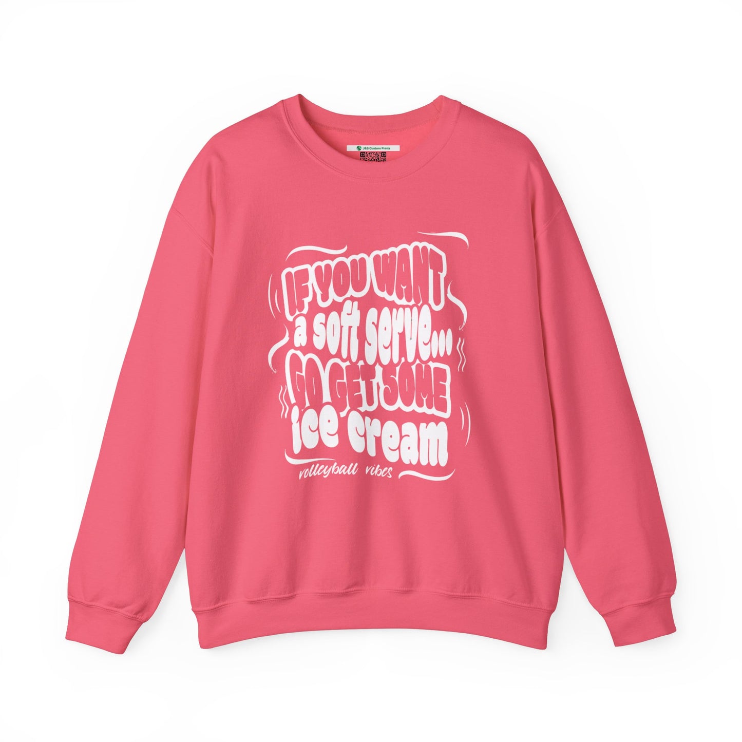 Volleyball Soft Serve (Adult Unisex Crewneck Sweatshirt)