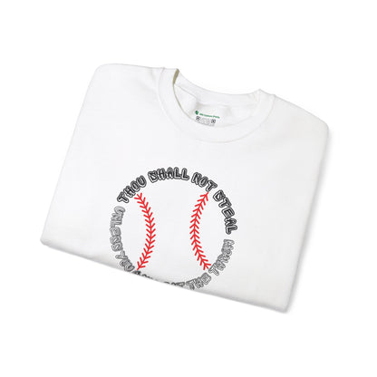 Thou Shall Not Steal Baseball (Adult Unisex Crewneck Sweatshirt)
