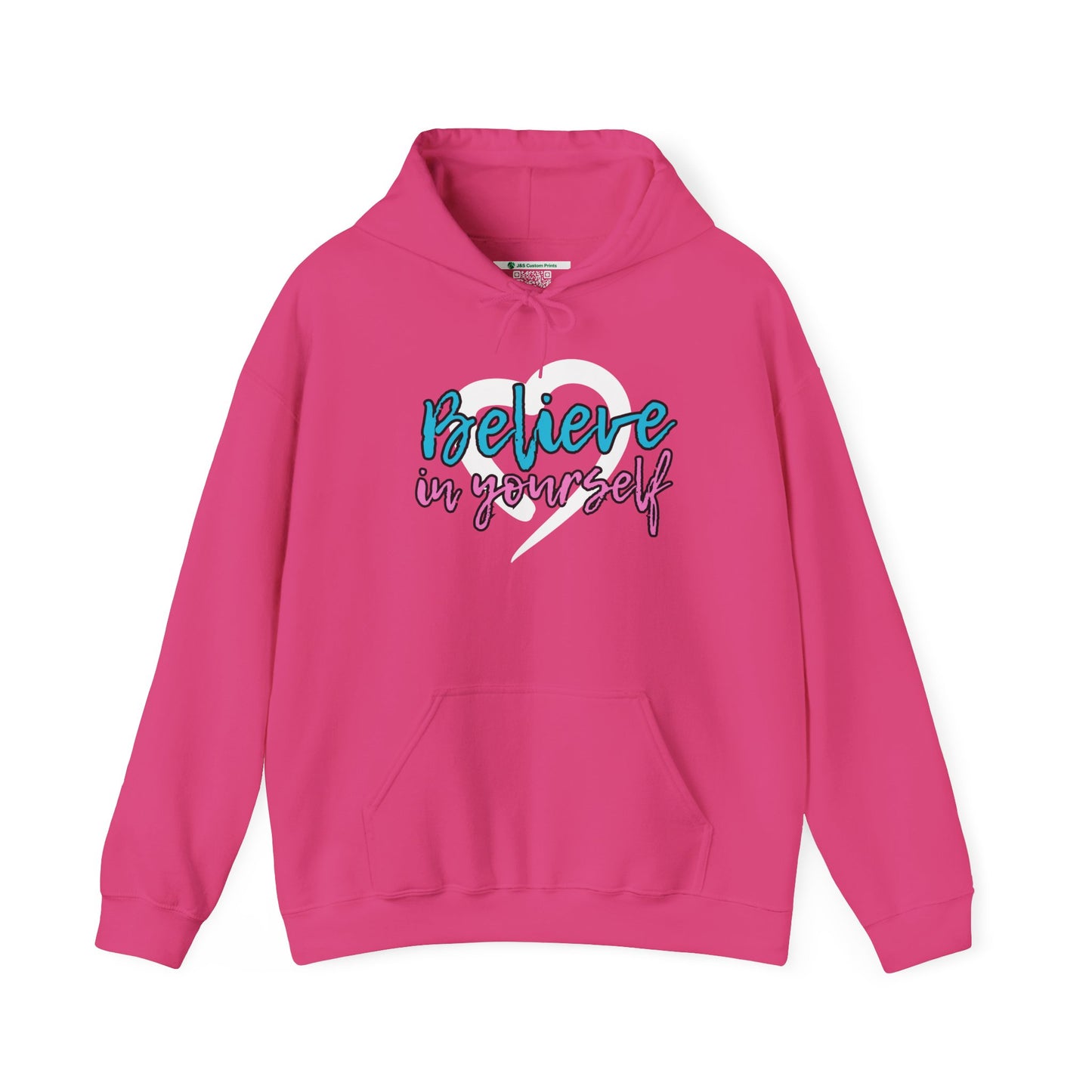 Believe In Yourself -- Blue/Pink (Adult Unisex Hooded Sweatshirt)