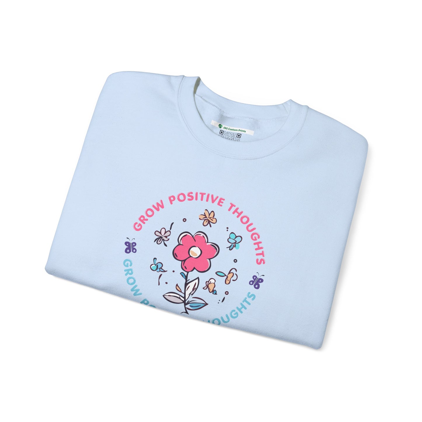 Grow Positive Thoughts Crewneck Sweatshirt - Unisex Heavy Blend