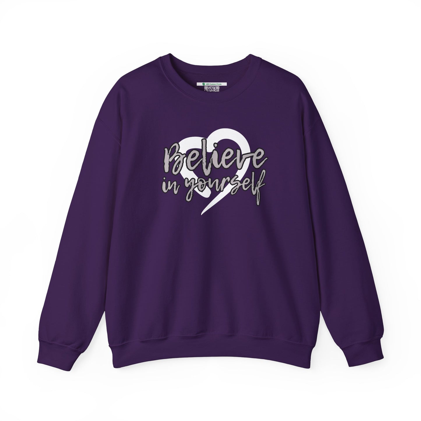 Believe In Yourself -- Gray (Adult Unisex Crewneck Sweatshirt)