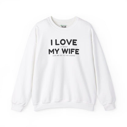 I Love My Wife (Adult Unisex Crewneck Sweatshirt)