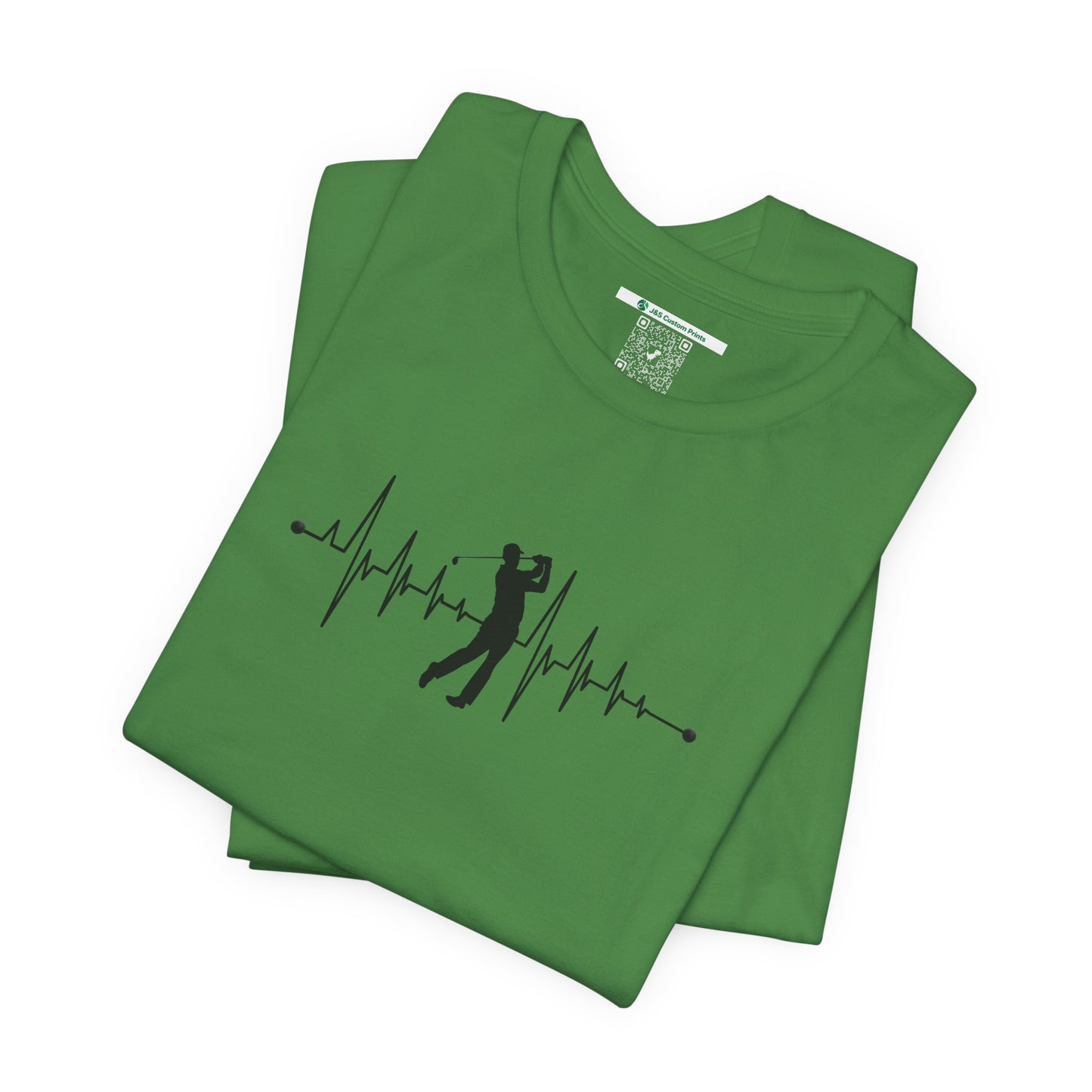 Golf Heartbeat (Adult Unisex Tee)