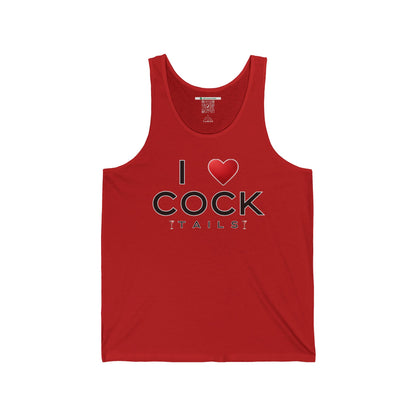 I Love Cocktails -- Simple Font (Adult Unisex Tank Top)