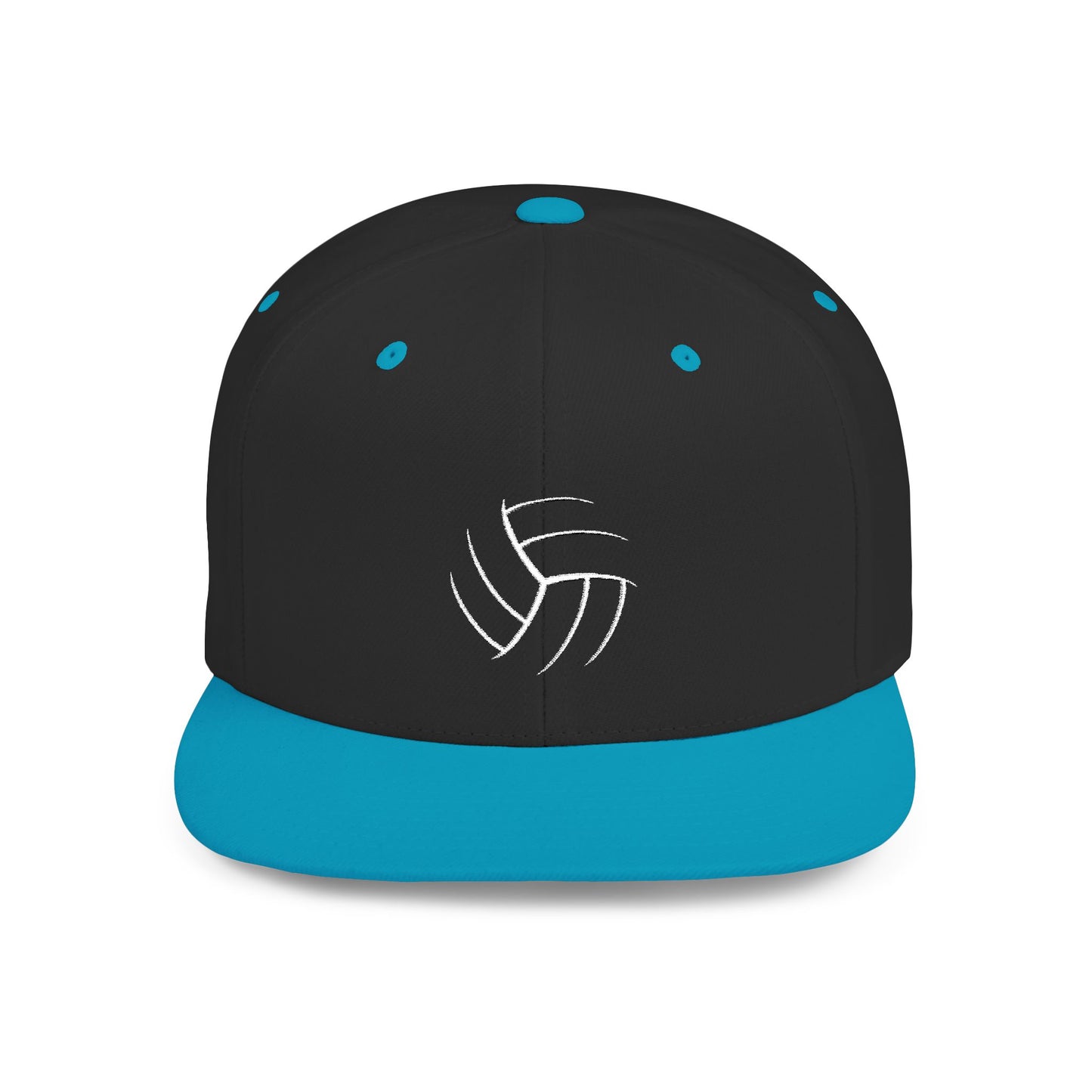 Volleyball (Embroidered Flat-Bill, Cotton, Snapback Hat)