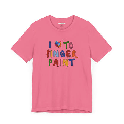 Matching Couple's Set -- I Love to Fingerpaint (Adult Unisex Tee)