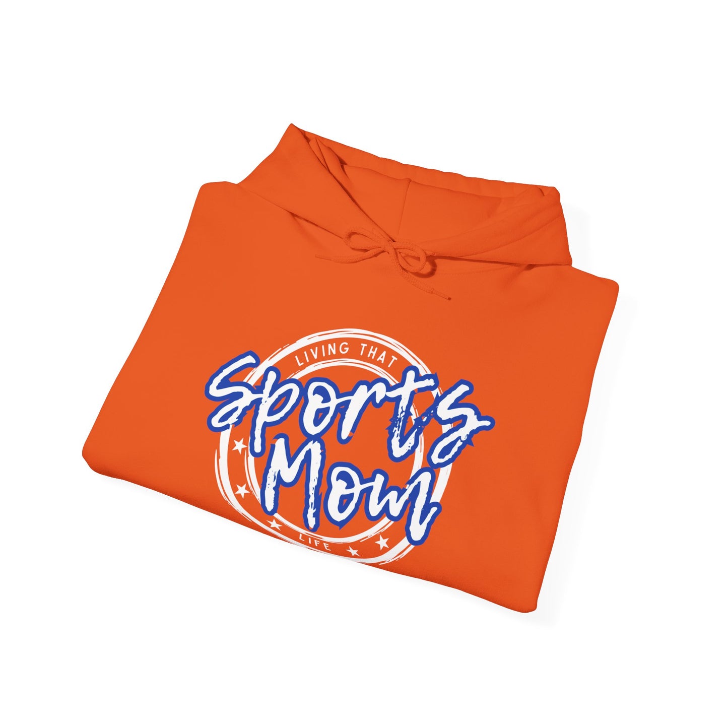 Sports Mom -- Blue Font (Adult Unisex Hooded Sweatshirt)