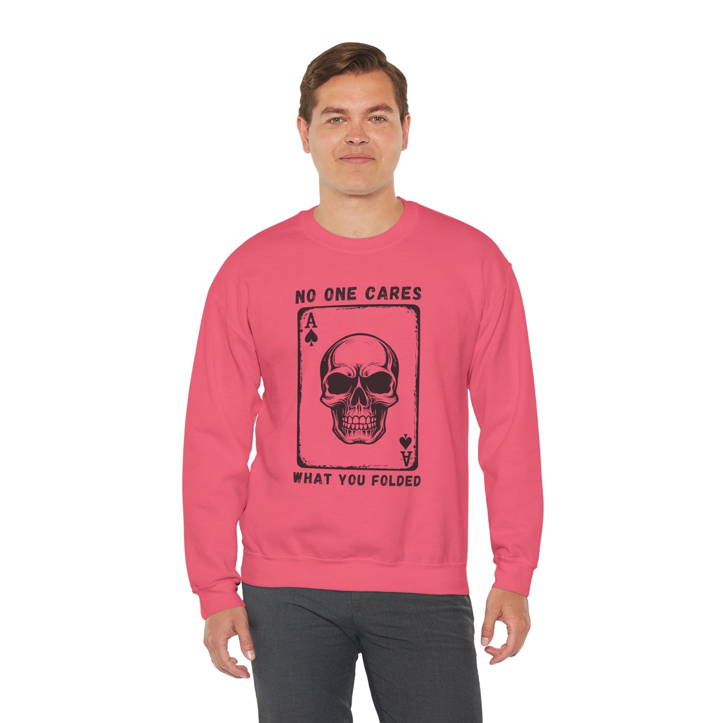 No One Cares What You Folded (Adult Unisex Crewneck Sweatshirt)