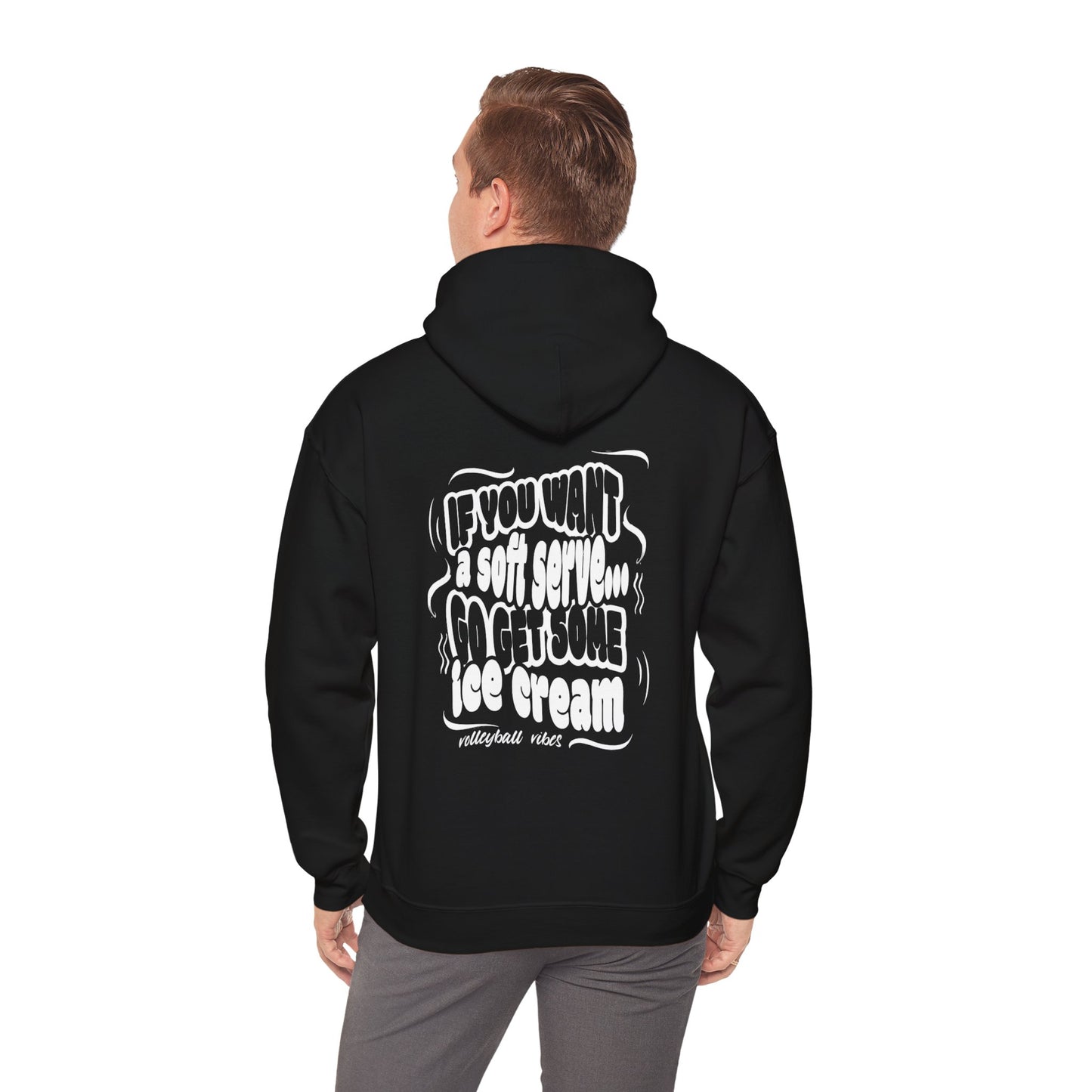 Volleyball Soft Serve (Adult Unisex Hooded Sweatshirt)