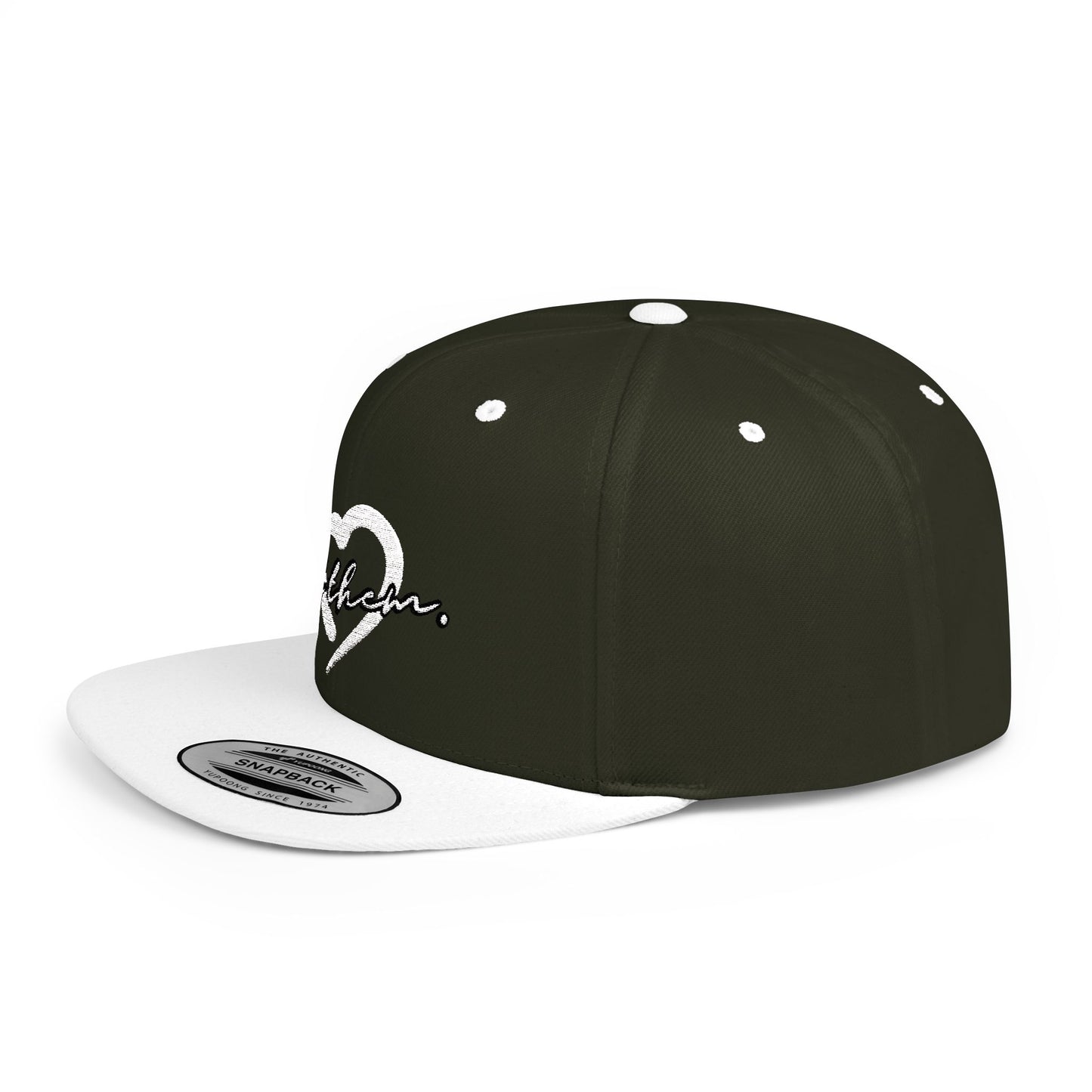 Let Them (Embroidered Snapback Flat-Bill Cotton Hat) - J&S Custom Prints