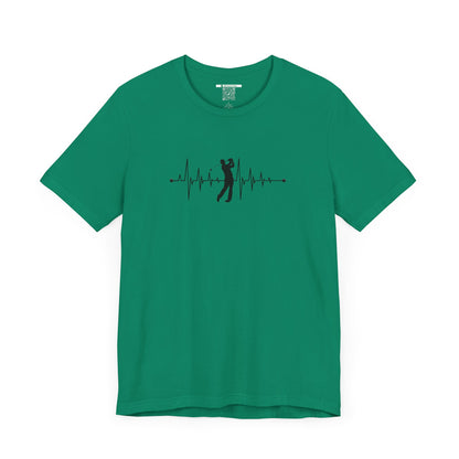 Golf Heartbeat (Adult Unisex Tee)