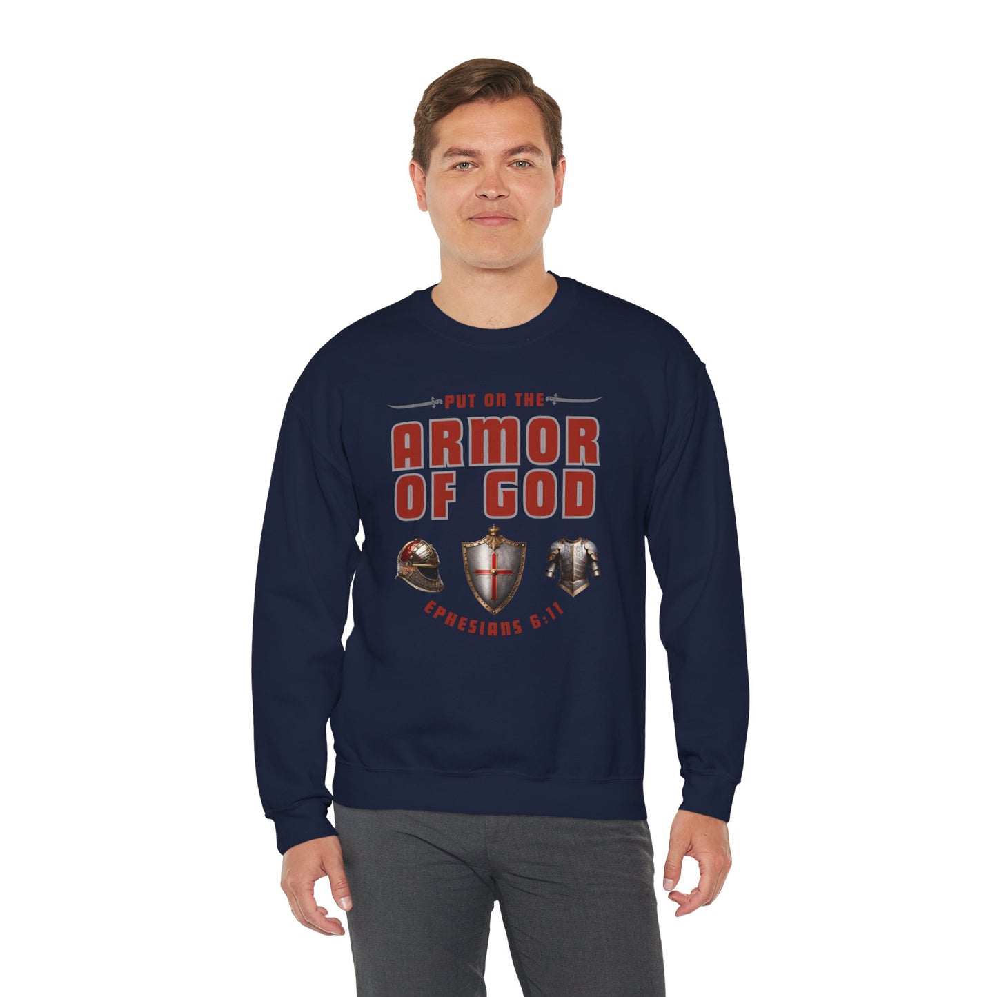 Armor Of God (Adult Unisex Crewneck Sweatshirt)