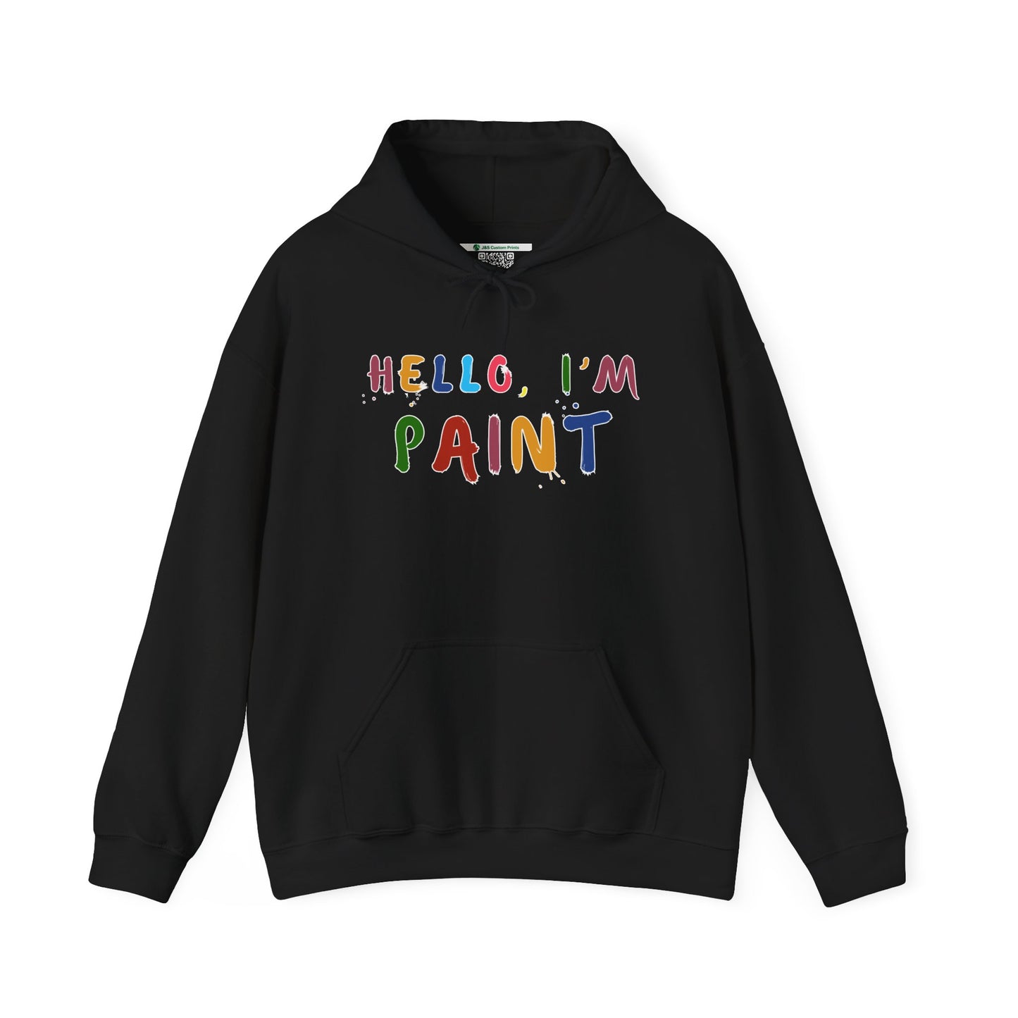 Matching Couple's Set -- Hello, I'm Paint (Adult Unisex Hooded Sweatshirt)