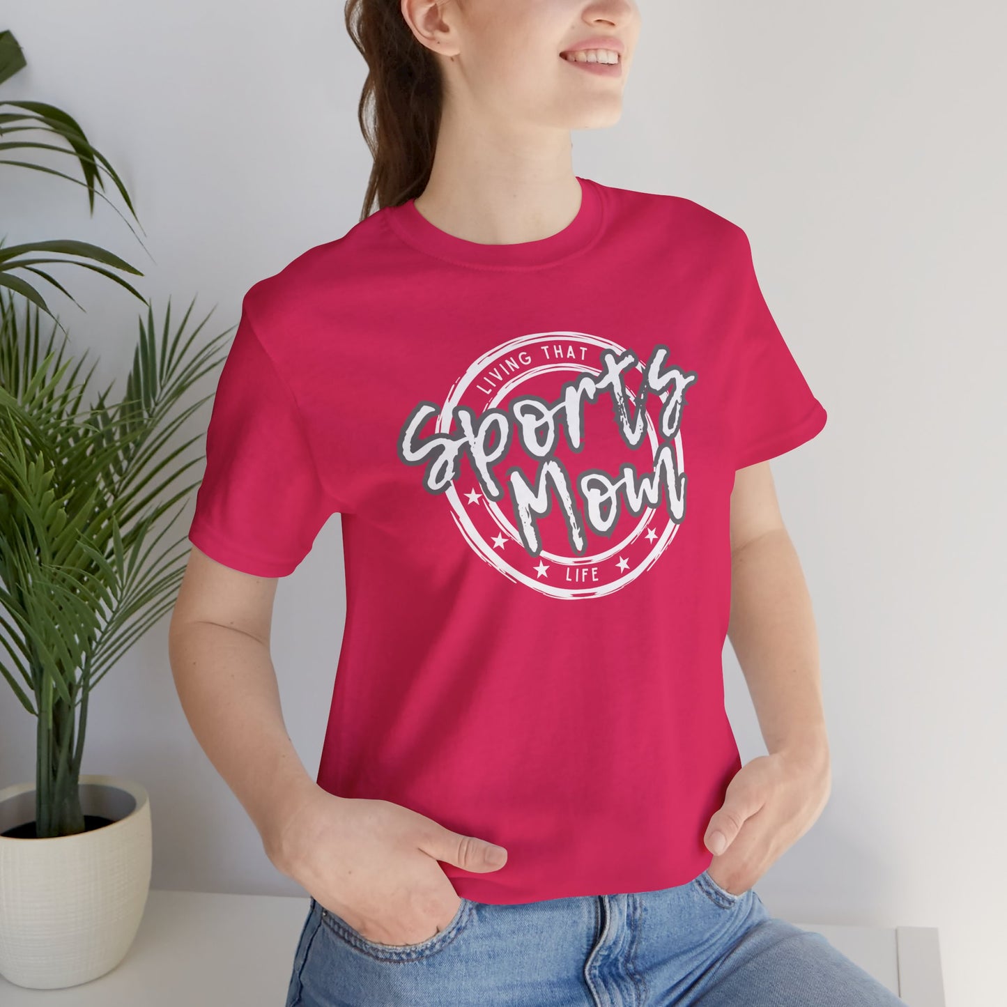 Sports Mom -- Gray Font (Adult Unisex Tee)