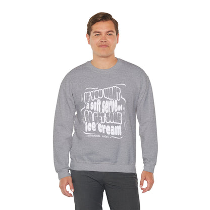 Volleyball Soft Serve (Adult Unisex Crewneck Sweatshirt)