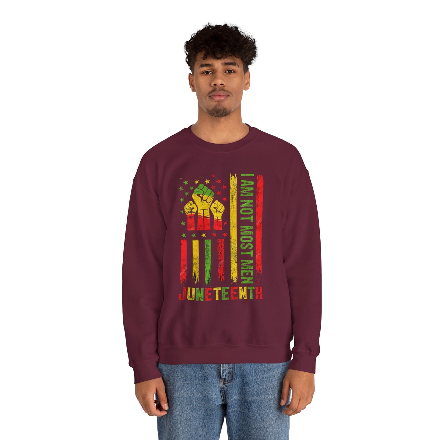 Juneteenth -- Not Most Men (Adult Unisex Crewneck Sweatshirt)