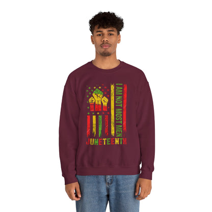 Juneteenth -- Not Most Men (Adult Unisex Crewneck Sweatshirt)