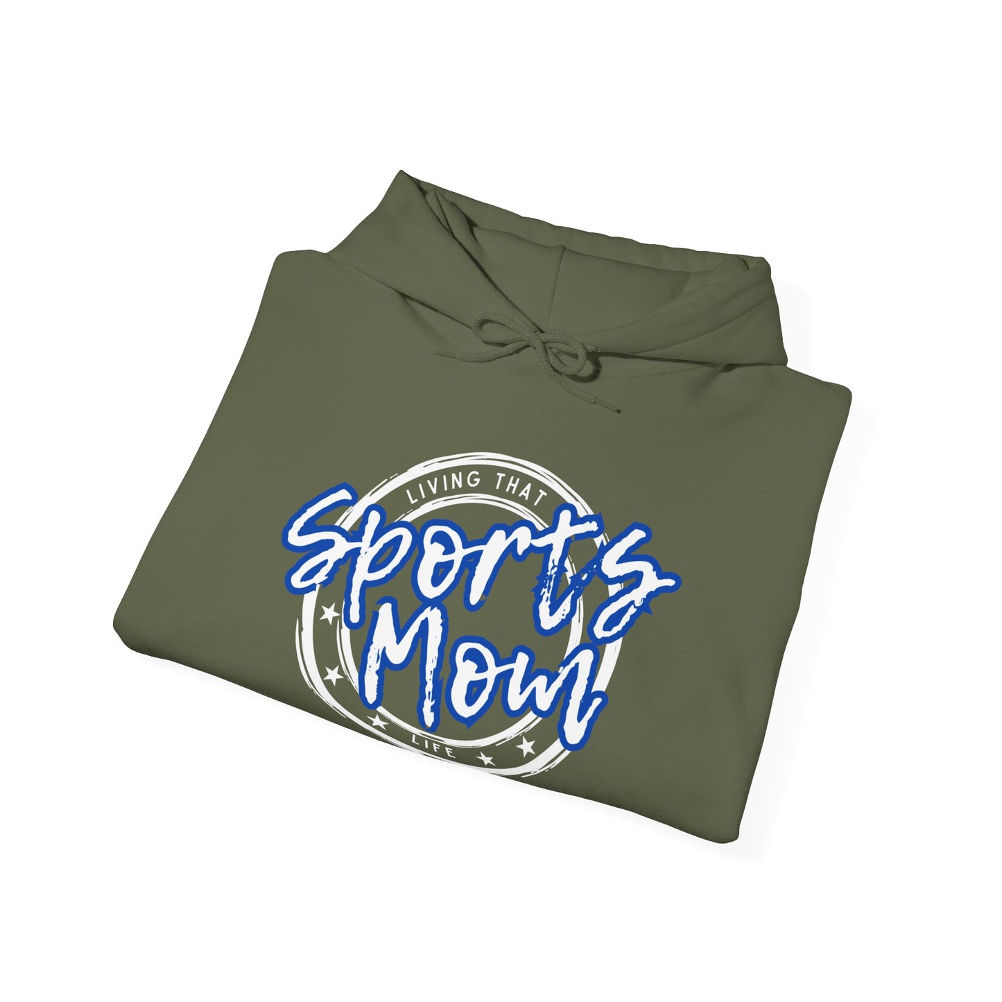 Sports Mom -- Blue Font (Adult Unisex Hooded Sweatshirt)