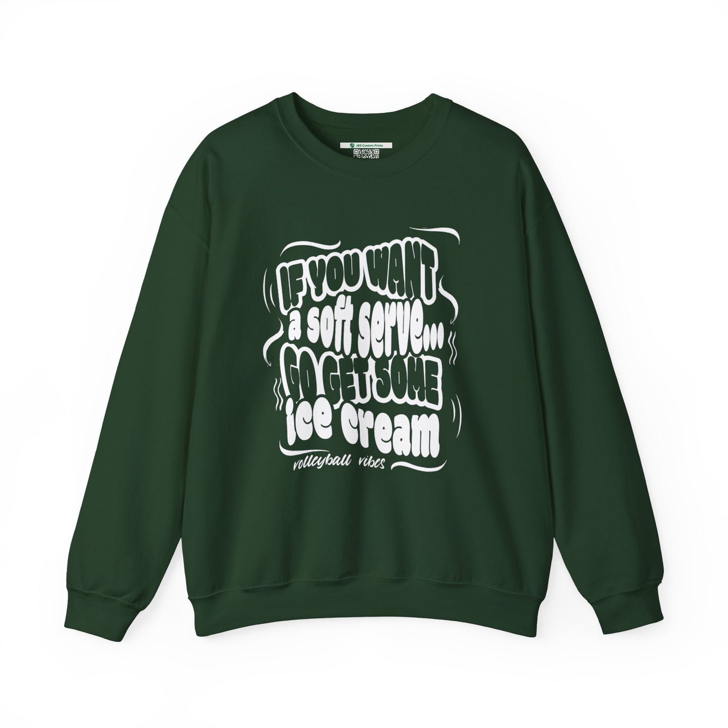Volleyball Soft Serve (Adult Unisex Crewneck Sweatshirt)