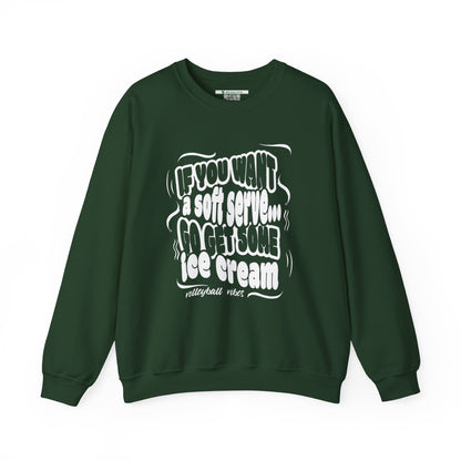 Volleyball Soft Serve (Adult Unisex Crewneck Sweatshirt)