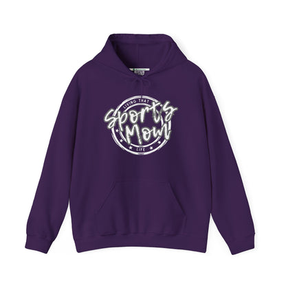 Sports Mom -- Gray Font (Adult Unisex Hooded Sweatshirt)