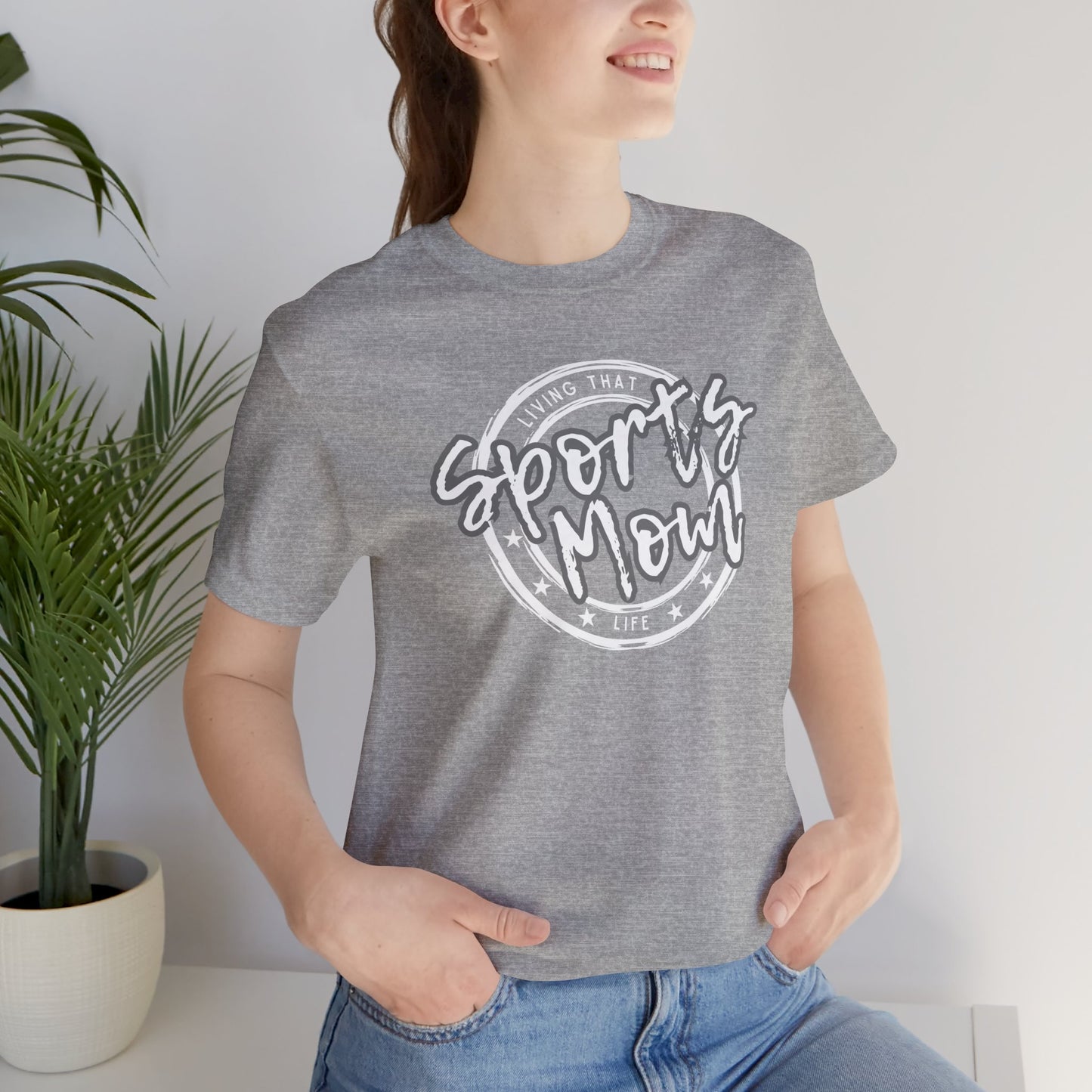 Sports Mom -- Gray Font (Adult Unisex Tee)