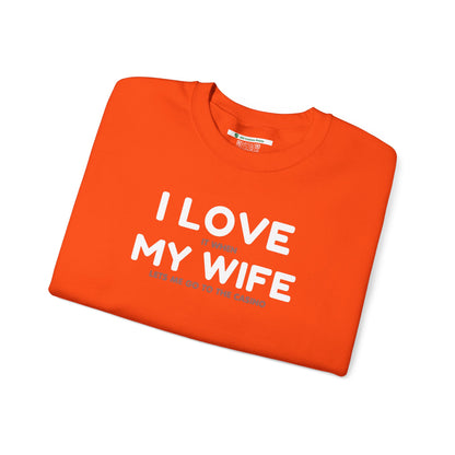 I Love My Wife (Adult Unisex Crewneck Sweatshirt)