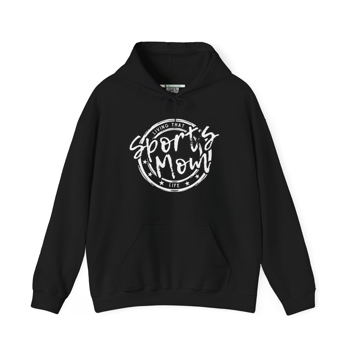 Sports Mom -- Black Font (Adult Unisex Hooded Sweatshirt)