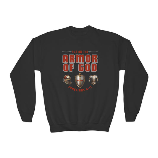 Armor Of God (Youth Unisex Crewneck Sweatshirt)