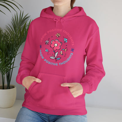 Grow Positive Thoughts (Adult Unisex Hooded Sweatshirt)
