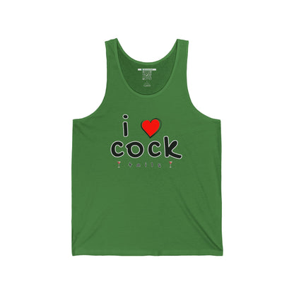 I Love Cocktails -- Playful Font (Adult Unisex Tank Top)