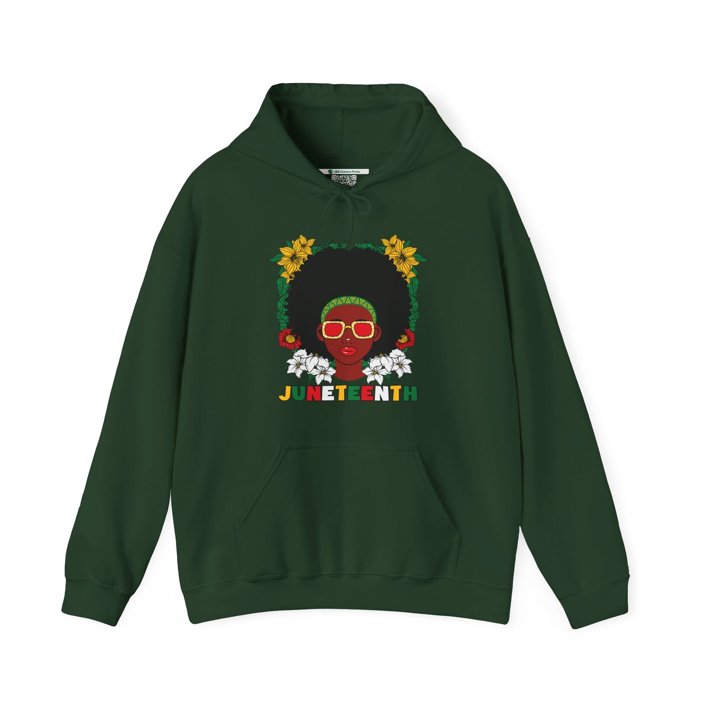 Juneteenth -- Afrocentric Design (Adult Unisex Hooded Sweatshirt)