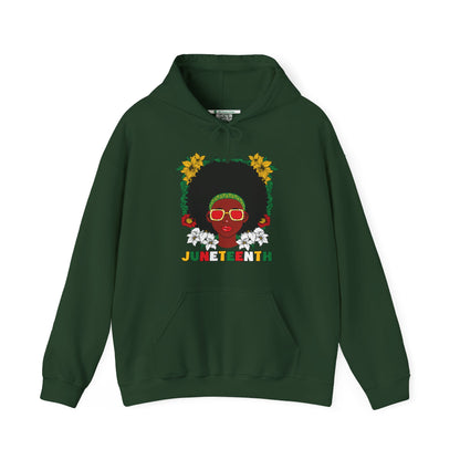 Juneteenth -- Afrocentric Design (Adult Unisex Hooded Sweatshirt)