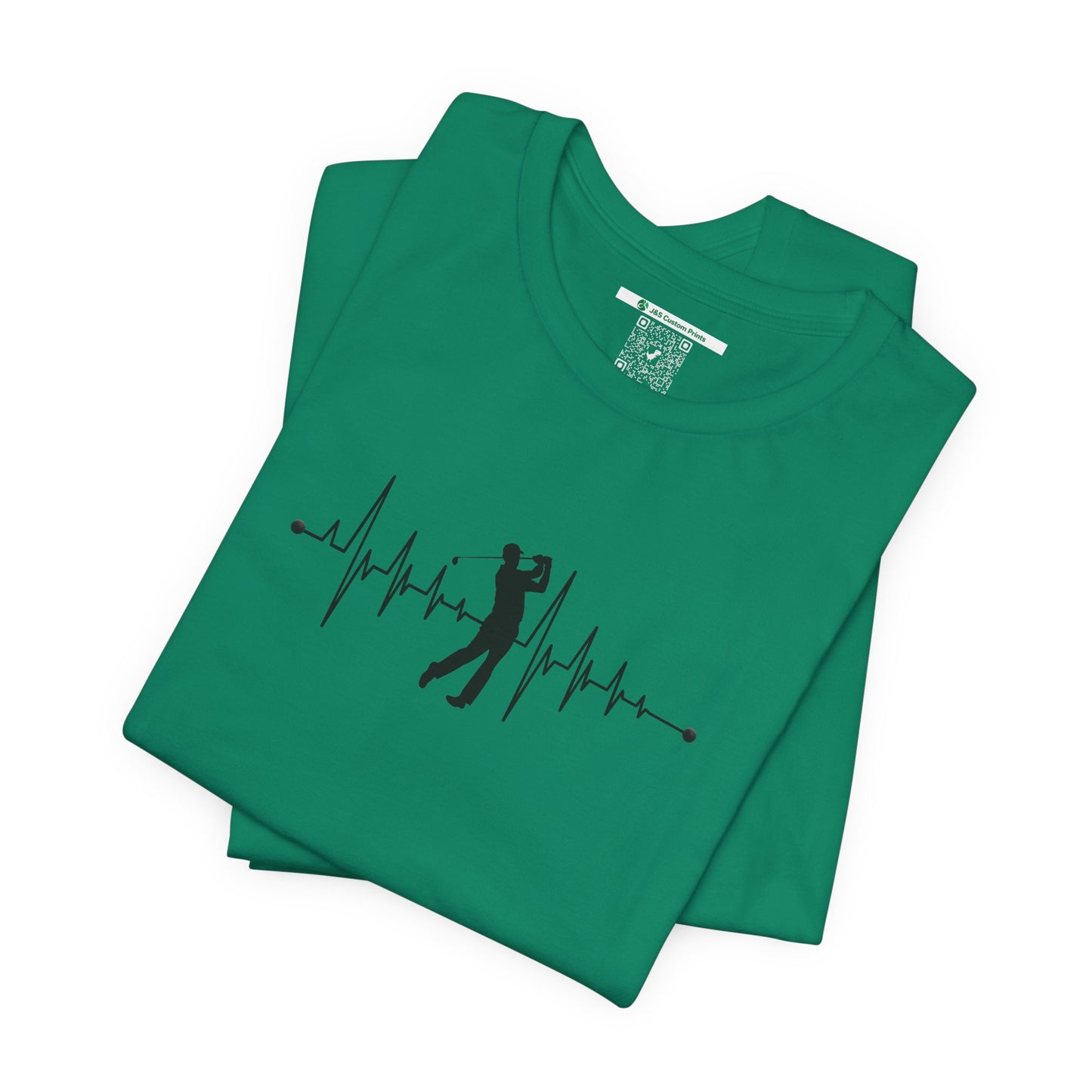Golf Heartbeat (Adult Unisex Tee)