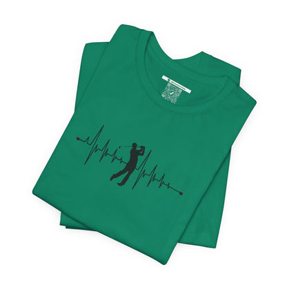 Golf Heartbeat (Adult Unisex Tee)
