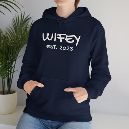 Matching Marriage Set -- "Wifey" (Adult Unisex Hooded Sweatshirt)