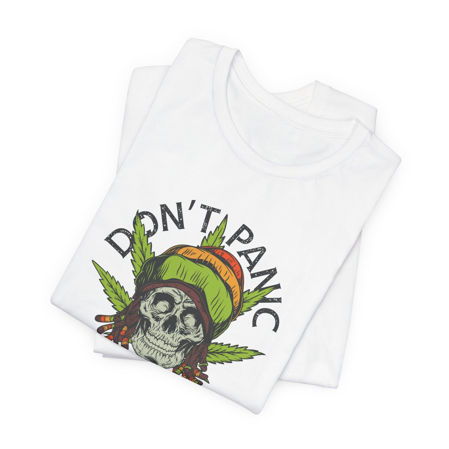Cannabis -- Don't Panic It's Organic (Adult Unisex Tee)
