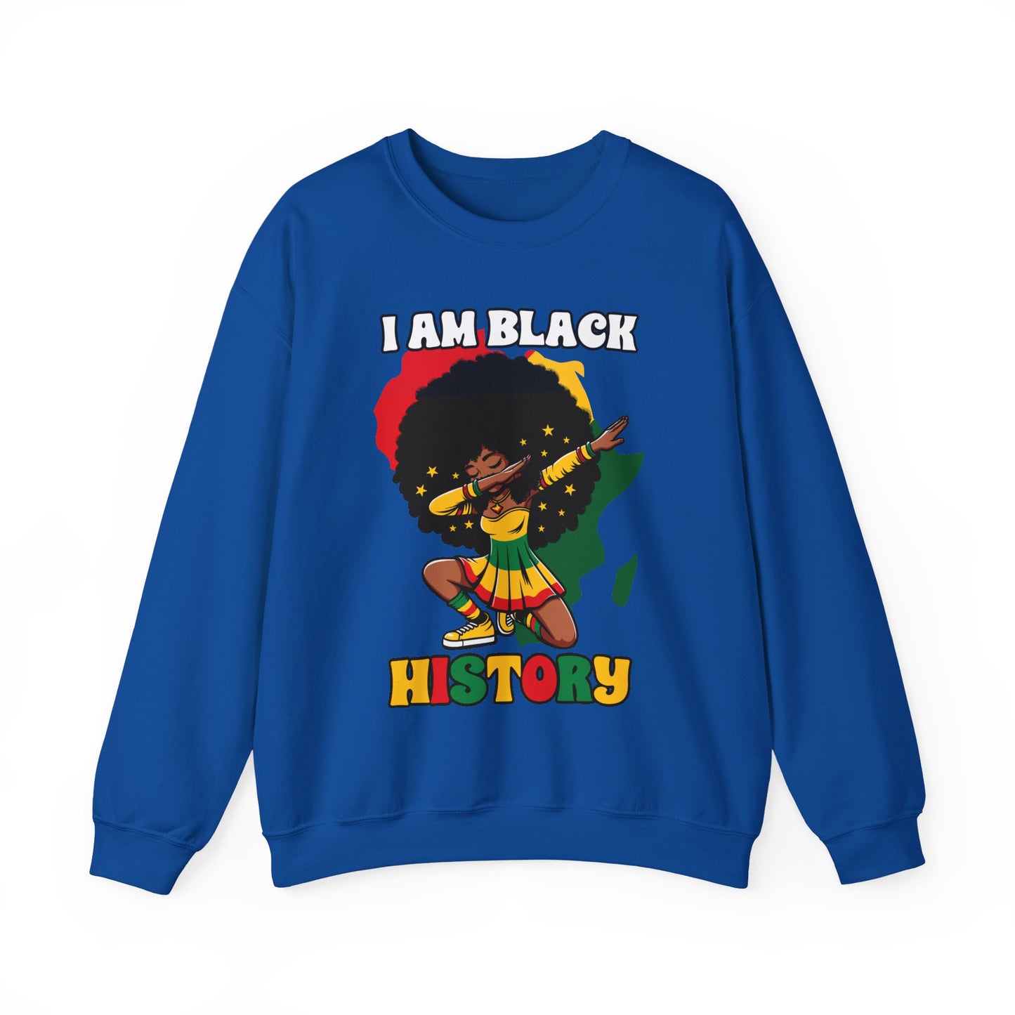 I Am Black History (Adult Unisex Crewneck Sweatshirt)