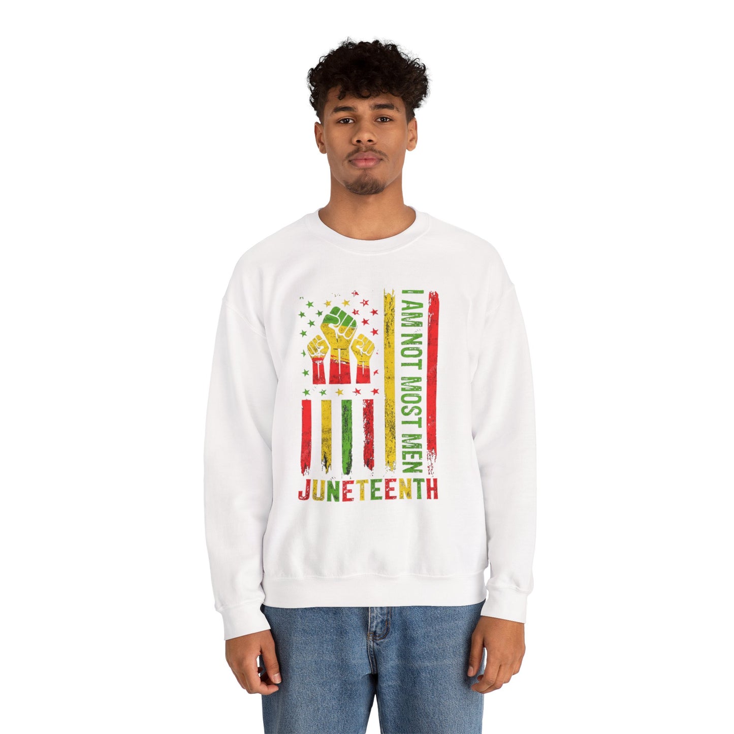 Juneteenth -- Not Most Men (Adult Unisex Crewneck Sweatshirt)