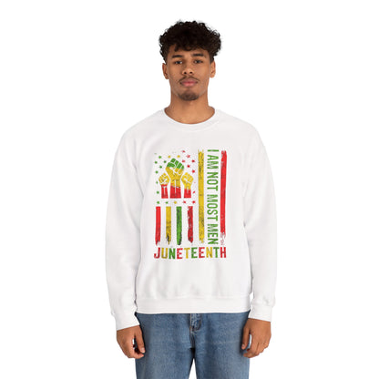 Juneteenth -- Not Most Men (Adult Unisex Crewneck Sweatshirt)