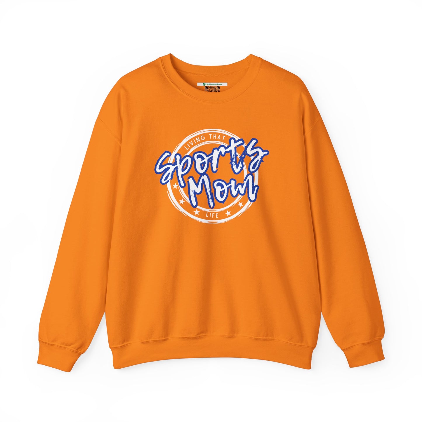 Sports Mom -- Blue Font (Adult Unisex Crewneck Sweatshirt)
